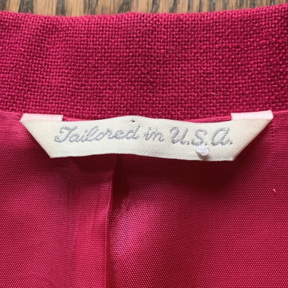 Lundrigans hot pink vintage made in USA blazer/jacket